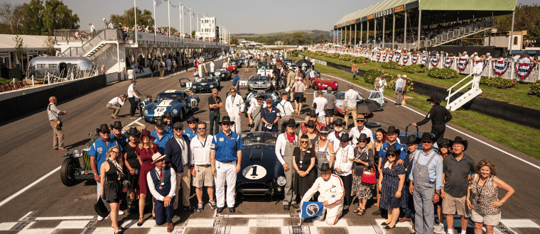 Carroll Shelby celebration 2023 Goodwood Revival. start line Ph. by Peter Summers