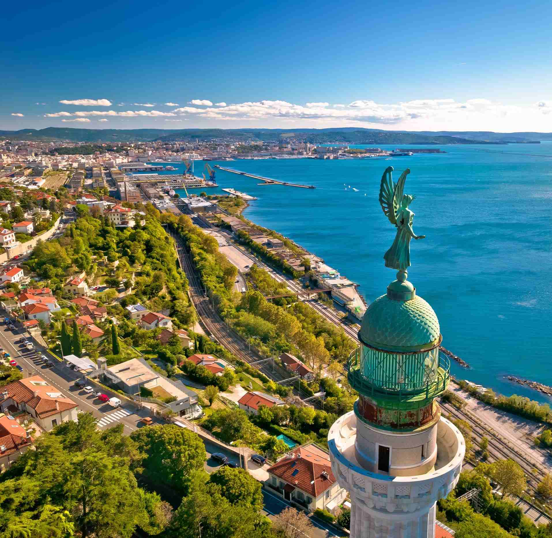 Triest Blick auf die Bucht